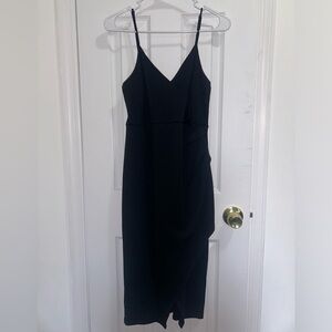Lulu's Classic Black Midi Dress